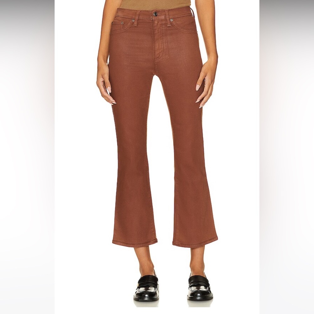 Pistola Lennon High Rise Crop Boot in Coated Saddle